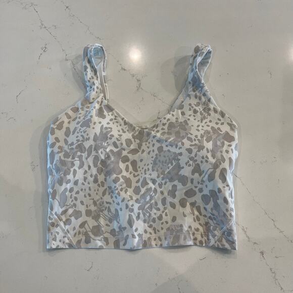 Lululemon Align Tank Top in Cheetah Camo Antique White Multi Size‎ 6 - Picture 2 of 7